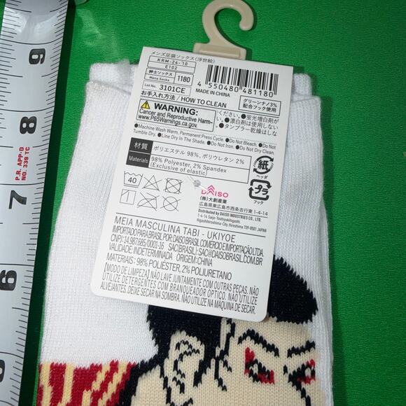 Tabi Red White Black Socks Green Tea Vintage Kabuki Japan Baddie Maison Margiela - Picture 7 of 8